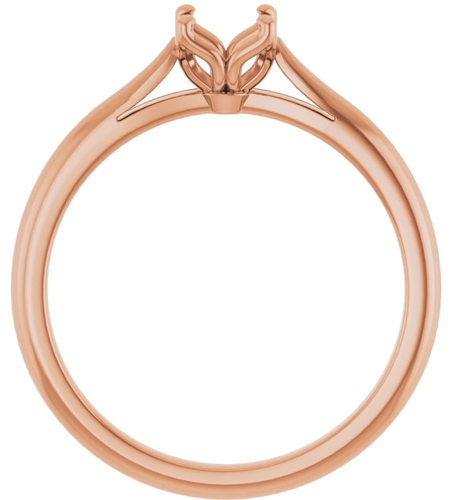 14K Rose  5.2 mm Round Solitaire Engagement Ring Mounting (2)