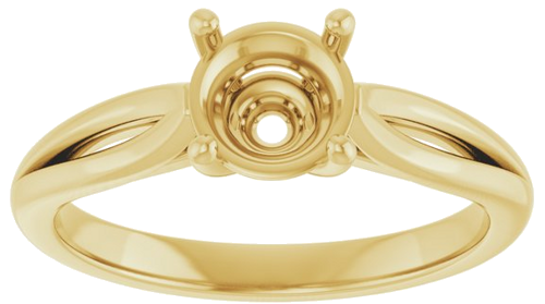 Sužadėtuvių Žiedas „Solitaire“ 14k yellow gold Round 6.5mm (3)