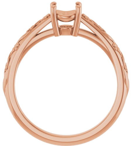 Sužadėtuvių Žiedas „Solitaire“ 10k rose gold Round 5.5mm (2)