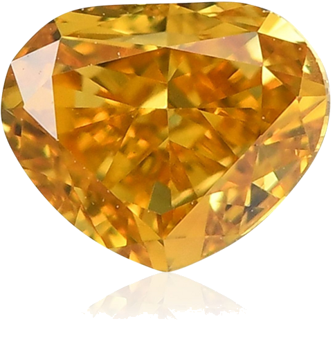 0.38 carat Fancy Vivid Orangey Yellow-VS1 Natūralus Heart Deimantas (1)