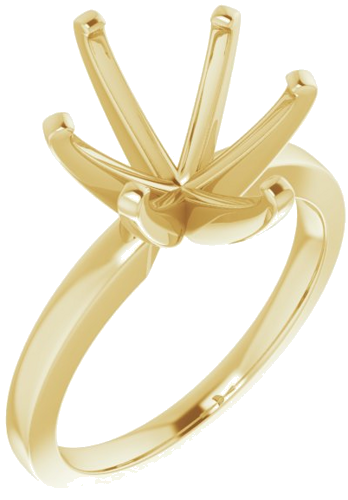 Sužadėtuvių Žiedas „Solitaire“ 14k yellow gold Oval 12mm x 10mm (1)