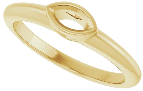 Sužadėtuvių Žiedas „Bezel-Set Solitaire“ 10k yellow gold Marquise 6mm x 3mm (5)