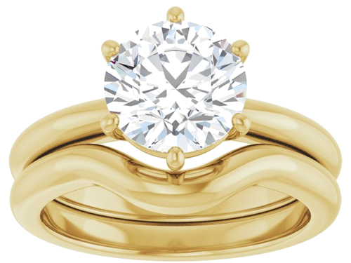 Sužadėtuvių Žiedas 14k yellow gold Round 8.2mm (8)