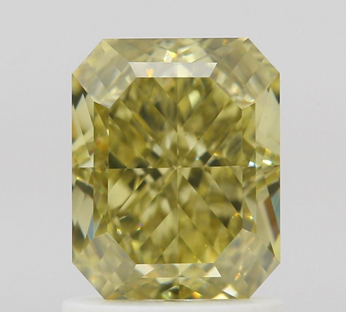 1.52 carat Fancy Deep Grayish Greenish Yellow-VS1 Natūralus Radiant Deimantas (1)