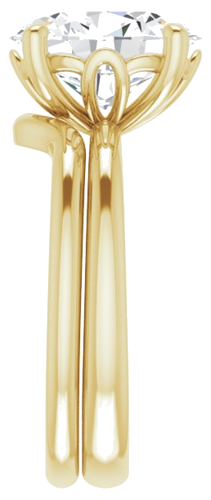 14K Yellow 11x9 mm Oval Solitaire Engagement Ring Mounting (9)