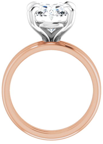 14K Rose White 12 x 10 mm Oval Engagement Ring Mounting (7)