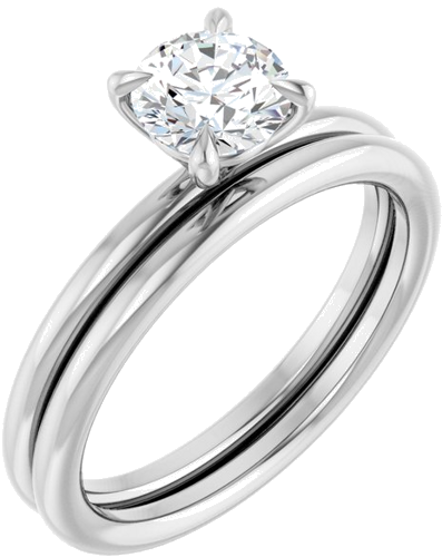 Sužadėtuvių Žiedas „Claw-Prong Solitaire“ 14k white gold Round 5.8mm (6)