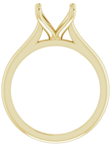 Sužadėtuvių Žiedas „Accented“ 18k yellow gold Round 8.8mm (2)