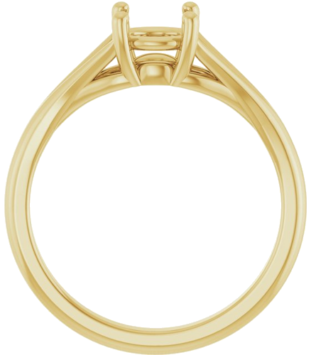 Sužadėtuvių Žiedas „Solitaire Split-Shank“ 14k yellow gold Round 6.5mm (2)
