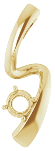 14K Yellow  4.4 mm Round Pendant Mounting (1)