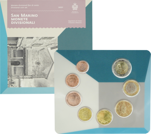 2021 San Marinas Euro monetų BU rinkinys (1)