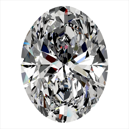 0.4 carat D-VS1 Natūralus Oval Deimantas (1)