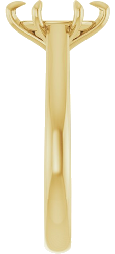 Sužadėtuvių Žiedas „Claw-Prong“ 14k yellow gold Oval 9mm x 7mm (4)