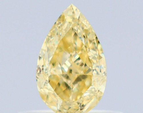 0.51 carat Fancy Yellow-VS2 Natūralus Pear Deimantas (1)