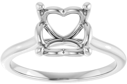 Sužadėtuvių Žiedas „Solitaire“ 14k white gold Square 6.5mm (3)