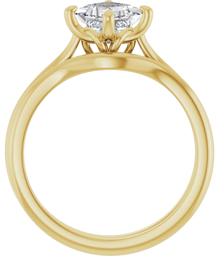 Sužadėtuvių Žiedas „Solitaire“ 14k yellow gold Square 5.5mm (7)