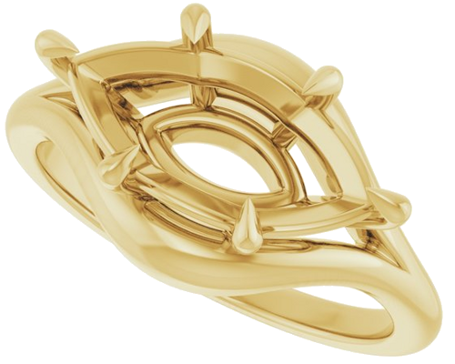 Sužadėtuvių Žiedas „Claw-Prong Solitaire“ 14k yellow gold Marquise 14mm x 7mm (5)
