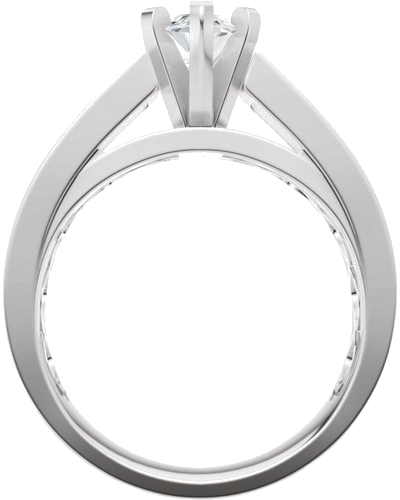 Sužadėtuvių Žiedas „Solitaire Cathedral-Style“ 14k white gold Marquise 10mm x 5mm (2)