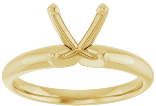 Sužadėtuvių Žiedas „Solitaire“ 585 Geltonojo Aukso Round 9.1mm x 9.7mm (3)