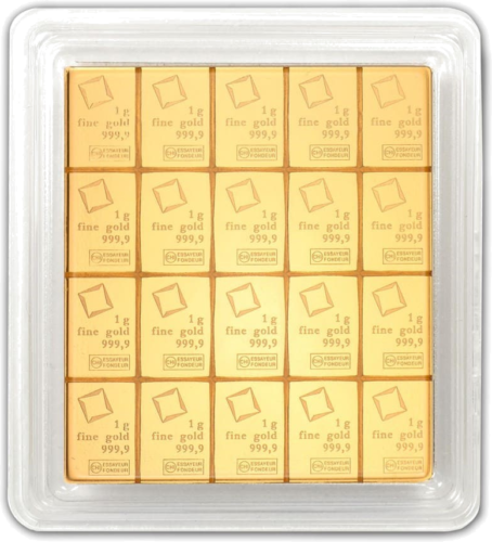 20 x 1 g CombiBar™ Investīciju zelta stieņi Valcambi (3)