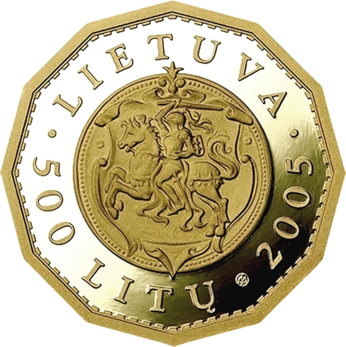 2005 Valdovų rūmai Lietuva 500 litų auksinė moneta (2)