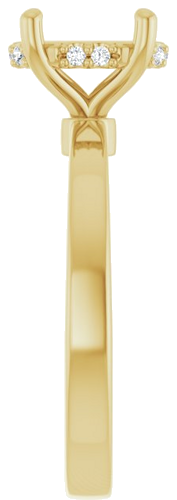 Sužadėtuvių Žiedas „Hidden Halo-Style“ 14k yellow gold Oval 9mm x 7mm (4)