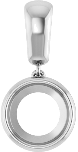 Pakabukas „Bezel-Set“ 925 Sidabro Round 9mm (1)