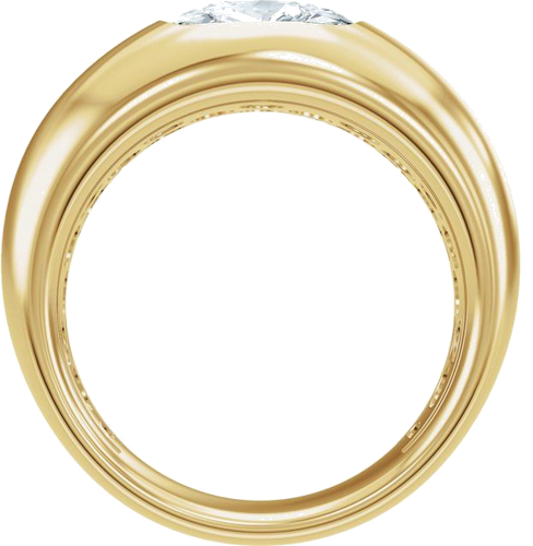 Sužadėtuvių Žiedas „Solitaire“ 14k yellow gold Elongated Cushion 9mm x 7mm (2)