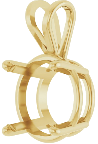 Pakabukas „Round 4-Prong Basket“ 14k yellow gold Round 12.5mm (2)