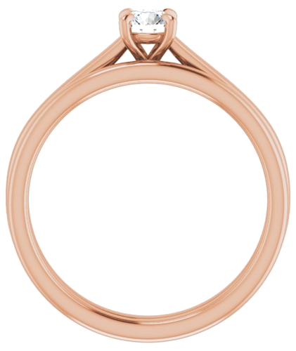 14K Rose  4.1 mm Round Solitaire Engagement Ring Mounting (7)