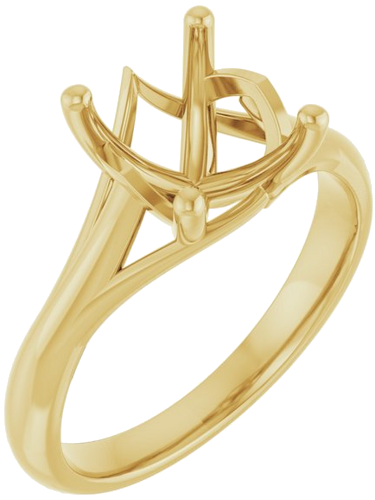 Sužadėtuvių Žiedas „Solitaire“ 14k yellow gold Oval 10mm x 8mm (1)