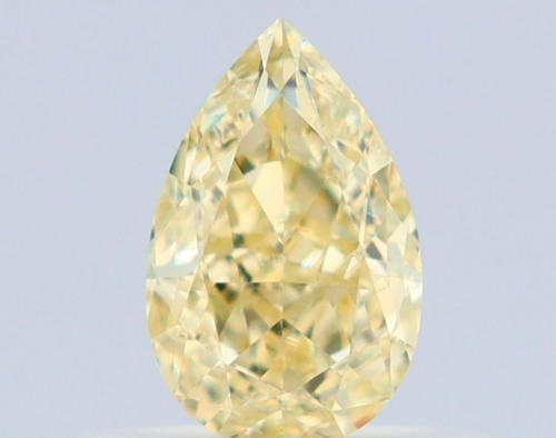 0.51 carat Fancy Light Yellow-VS2 Natūralus Pear Deimantas (1)