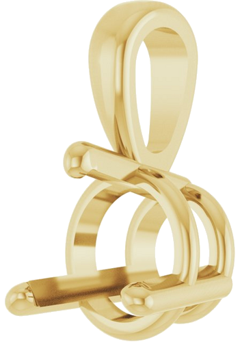 Pakabukas „Solitaire“ 10k yellow gold Round 6mm (2)