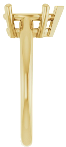 Sužadėtuvių Žiedas „V-End Prong“ 14k yellow gold Pear 10mm x 7mm (4)