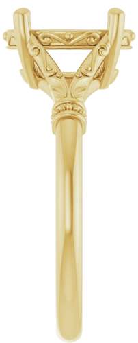 Sužadėtuvių Žiedas „Split Shank“ 585 Geltonojo Aukso Oval 10mm x 8mm (4)