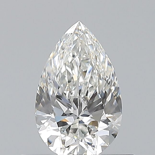 0.5 carat F-VVS2 Natūralus Pear Deimantas (1)