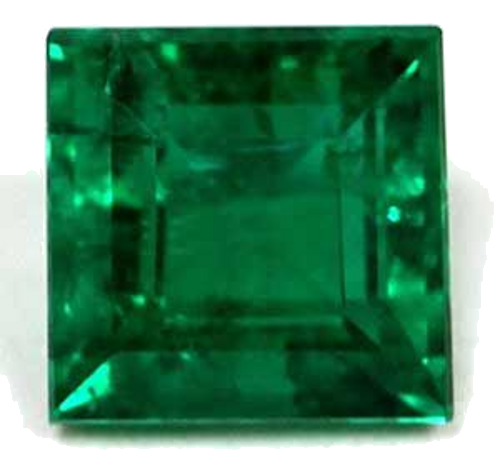 0.84 carat GREEN Square Smaragdas (1)