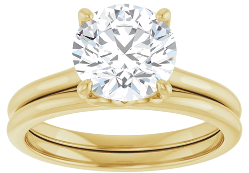 Sužadėtuvių Žiedas „Solitaire“ 14k yellow gold Round 8mm (8)