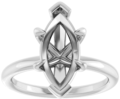 Sužadėtuvių Žiedas „Claw-Prong Solitaire“ 14k white gold Marquise 14mm x 7mm (3)
