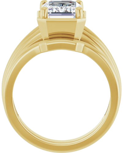 Sužadėtuvių Žiedas „Solitaire Vintage-Inspired“ 14k yellow gold Emerald 9.5mm x 7mm (7)