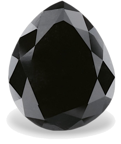 3.13 carat Fancy Black-VVS2 Natūralus Pear Deimantas (1)