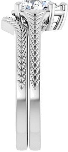 Sužadėtuvių Žiedas „Solitaire“ 14k white gold Pear 7mm x 4.5mm (9)