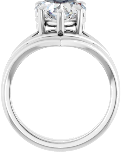 Sužadėtuvių Žiedas „Solitaire“ 585 Baltojo Aukso Heart Shape 9mm (7)