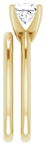 Sužadėtuvių Žiedas „Solitaire“ 585 Geltonojo Aukso Square 5.5mm (9)