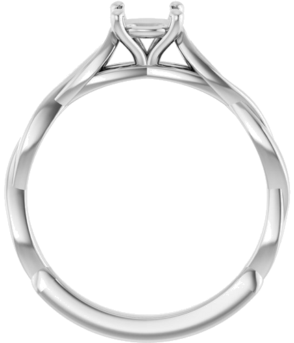 Sužadėtuvių Žiedas „Infinity-Inspired“ 14k white gold Round 5.5mm (2)