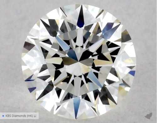 0.5 carat H-VVS2 Excellent cut Natūralus Round Deimantas (1)