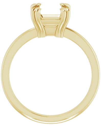 Sužadėtuvių Žiedas „Solitaire“ 585 Geltonojo Aukso Emerald 9mm x 7mm (2)