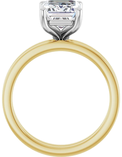 Sužadėtuvių Žiedas „Solitaire“ 14k yellow/white gold Emerald 9mm x 7mm (7)