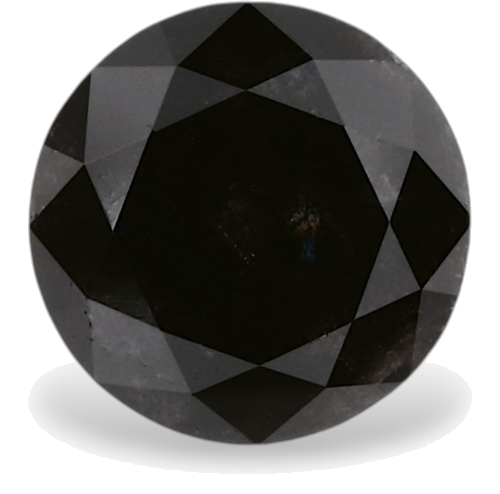 1.15 carat Fancy Black-VVS2 Excellent cut Natūralus Round Deimantas (1)