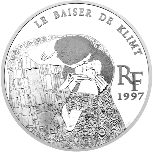 10 Francs The Kiss 1997 France Silver Coin (1)